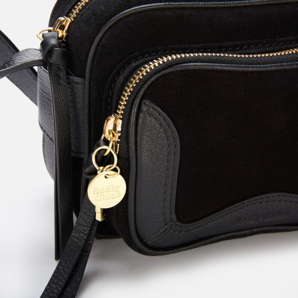 See By Chloe Black and Gold Crossbody Bag